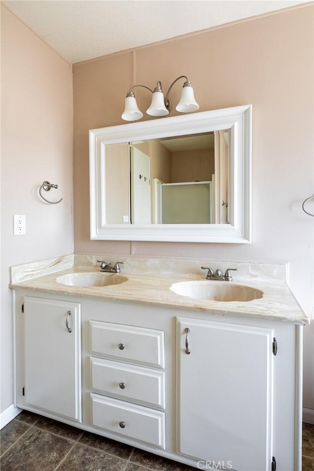 32540 San Miguelito Dr, Thousand Palms, CA 92276 - full bathroom featuring double vanity