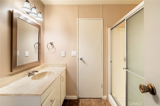 32540 San Miguelito Dr, Thousand Palms, CA 92276 - bathroom with vanity and a stall shower
