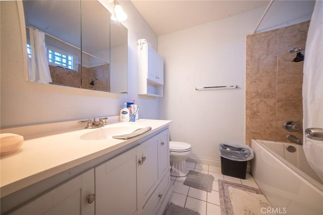 8936 Summerwood Way, Fontana, CA 92335 - bathroom with vanity, shower / tub combo with curtain, and tile patterned floors