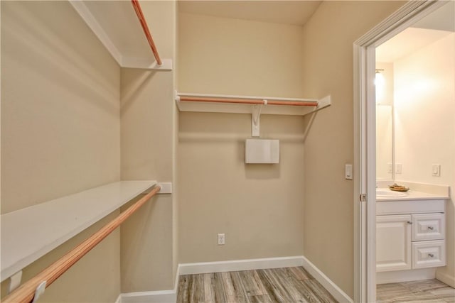 3591 Sacramento Dr Unit 50, San Luis Obispo, CA 93401 - walk in closet featuring light wood finished floors