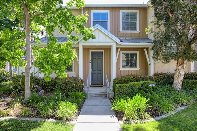 3591 Sacramento Dr Unit 50, San Luis Obispo, CA 93401 - entrance to property featuring a standing seam roof and a metal roof