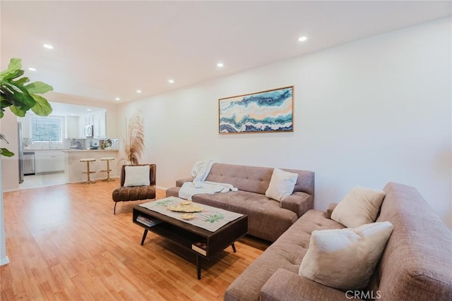20334 Rue Crevier Unit 621, Canyon Country, CA 91351 - living room featuring recessed lighting and light wood-type flooring
