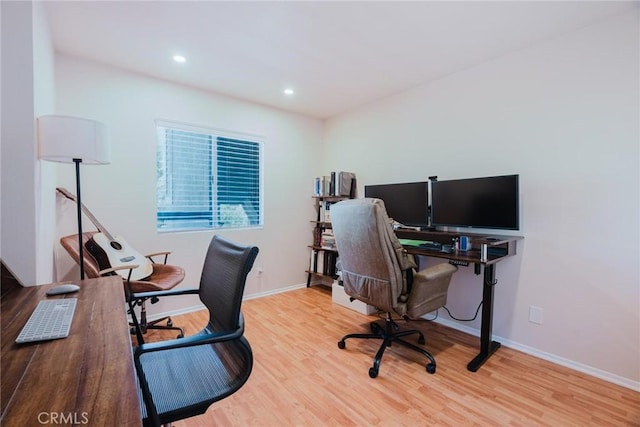 20334 Rue Crevier Unit 621, Canyon Country, CA 91351 - office area featuring wood finished floors and recessed lighting
