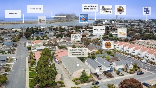 641 Piney Way Unit D, Morro Bay, CA 93442 - aerial view of residential area with a large body of water