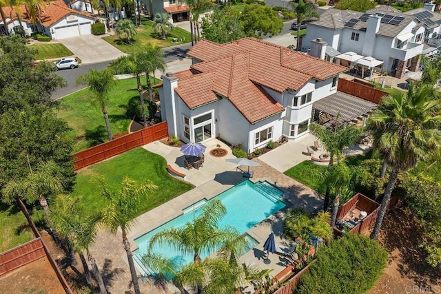 2270 Ritter Pl, Escondido, CA 92029 - aerial view of residential area with a pool area