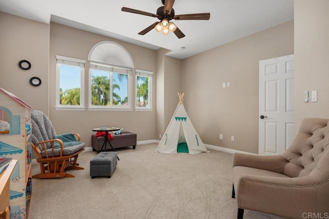 2270 Ritter Pl, Escondido, CA 92029 - playroom with a ceiling fan and carpet flooring