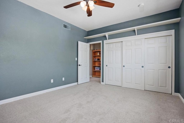 2270 Ritter Pl, Escondido, CA 92029 - unfurnished bedroom with carpet, a closet, and ceiling fan