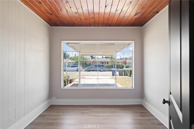 1625 Rose Ave, Merced, CA 95341 - spare room featuring wooden ceiling, wood finished floors, and wood walls