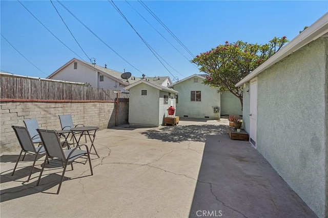 5801 Repetto Ave, East Los Angeles, CA 90022 - view of patio / terrace with a shed