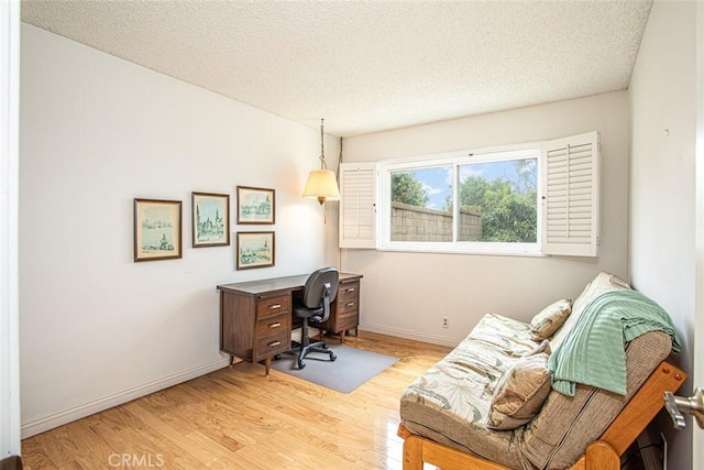21094 Trailside Dr, Yorba Linda, CA 92887 - home office with light wood-style floors and a textured ceiling