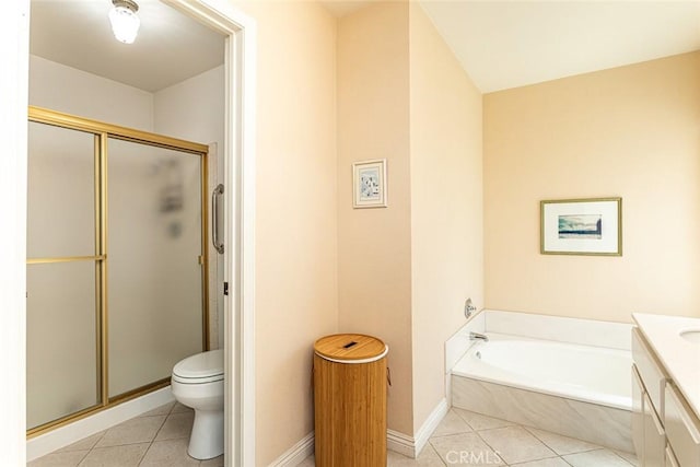 21094 Trailside Dr, Yorba Linda, CA 92887 - full bath with tile patterned flooring, a stall shower, and a bath