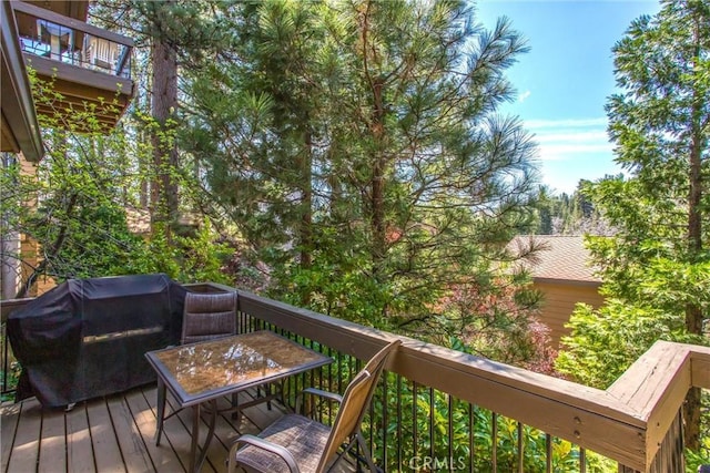 27657 Peninsula Dr, Lake Arrowhead, CA 92352 - view of wooden deck