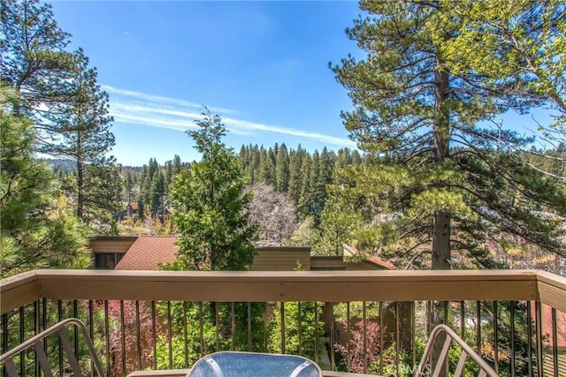 27657 Peninsula Dr, Lake Arrowhead, CA 92352 - balcony with a forest view