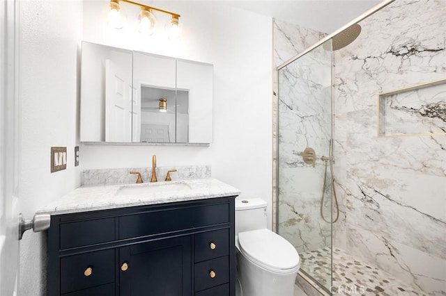 464 Appleby St, Corona, CA 92881 - bathroom featuring vanity and a marble finish shower