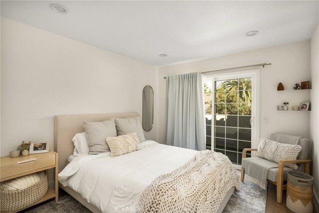 5 Bergamo, Irvine, CA 92614 - bedroom with access to outside and wood finished floors