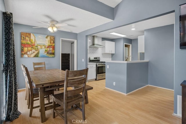 2367 Archwood Ln Unit 171, Simi Valley, CA 93063 - dining space featuring light wood finished floors and ceiling fan