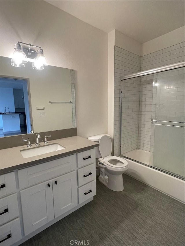 14914 Hamlin St Unit 105, Van Nuys, CA 91411 - bathroom with vanity and enclosed tub / shower combo