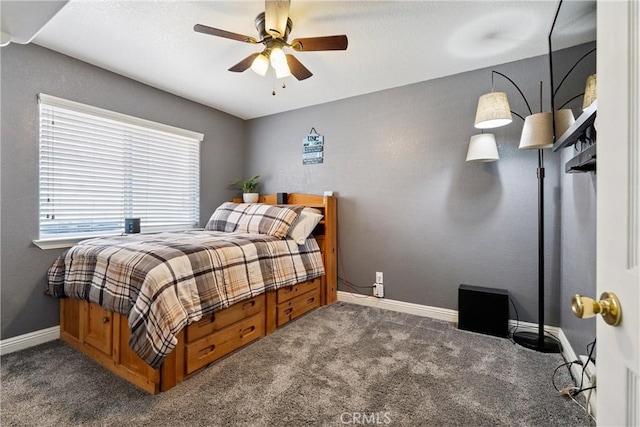 3312 Poplar St, Rosamond, CA 93560 - carpeted bedroom featuring baseboards and ceiling fan