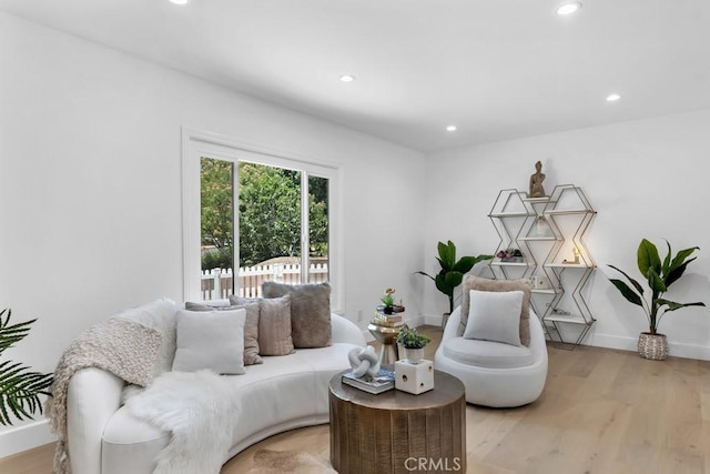 9500 Texhoma Ave, Northridge, CA 91325 - living room featuring recessed lighting and light wood-type flooring