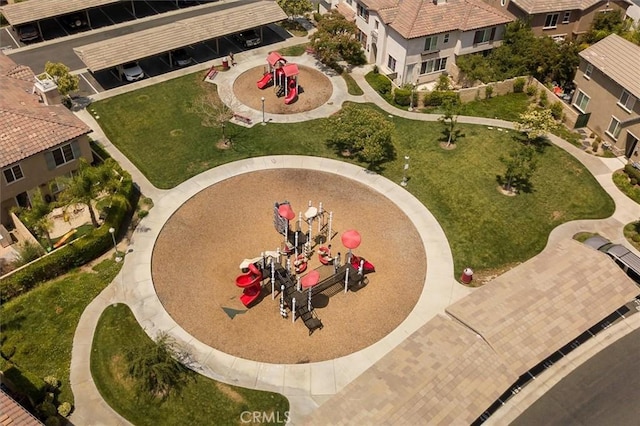 28440 Casselman Ln Unit 361, Saugus, CA 91350 - aerial overview of property's location with a community park and nearby suburban area