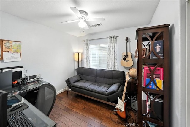 28440 Casselman Ln Unit 361, Saugus, CA 91350 - office space featuring ceiling fan and hardwood / wood-style flooring