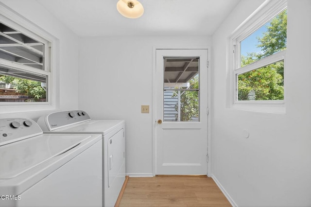 901 Drown Ave, Ojai, CA 93023 - laundry room featuring independent washer and dryer and light wood-type flooring