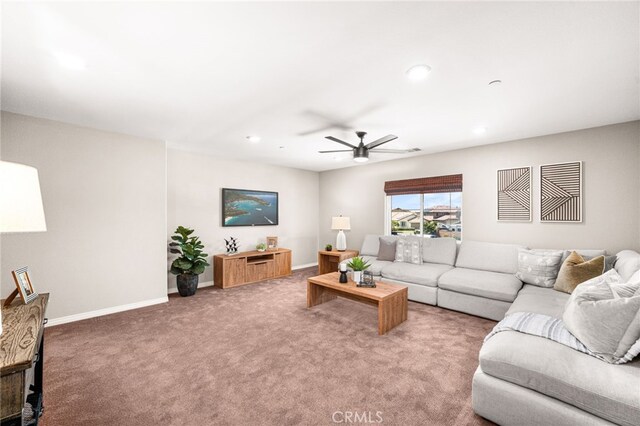 11810 Sanderling Way, Jurupa Valley, CA 91752 - carpeted living area with a ceiling fan and recessed lighting