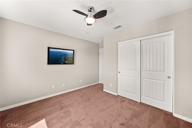 11810 Sanderling Way, Jurupa Valley, CA 91752 - unfurnished bedroom with carpet, a closet, and ceiling fan