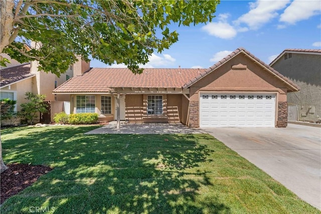 37537 Sabal Ct, Palmdale, CA 93552 - single story home with stucco siding, driveway, a garage, and a tiled roof