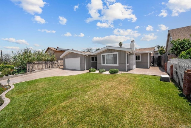 1203 Fifth Ave, Chula Vista, CA 91911 - view of front of property featuring driveway, a garage, board and batten siding, and a chimney
