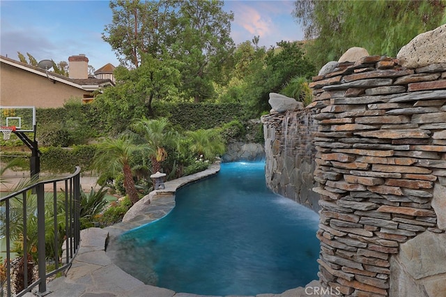 6137 Paseo La Vis, Woodland Hills, CA 91367 - view of pool featuring a small pond