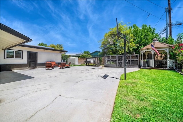 780 S Briargate Ln, Covina, CA 91723 - view of yard featuring a gazebo and a patio