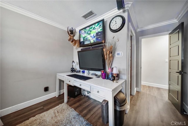 780 S Briargate Ln, Covina, CA 91723 - office space featuring crown molding and wood finished floors