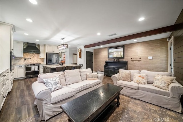 780 S Briargate Ln, Covina, CA 91723 - living room with recessed lighting and dark wood-type flooring