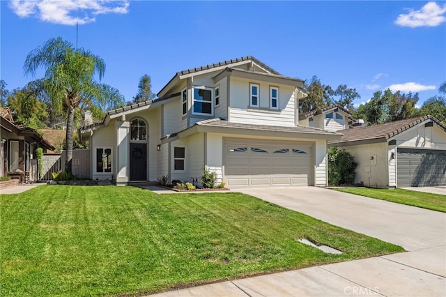 41442 Avenida De La Reina, Temecula, CA 92592 - traditional-style home featuring a tile roof, concrete driveway, and an attached garage