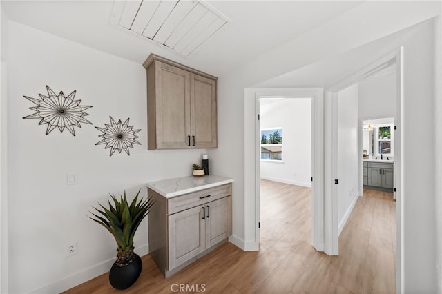 41442 Avenida De La Reina, Temecula, CA 92592 - hall with light wood-style floors and attic access