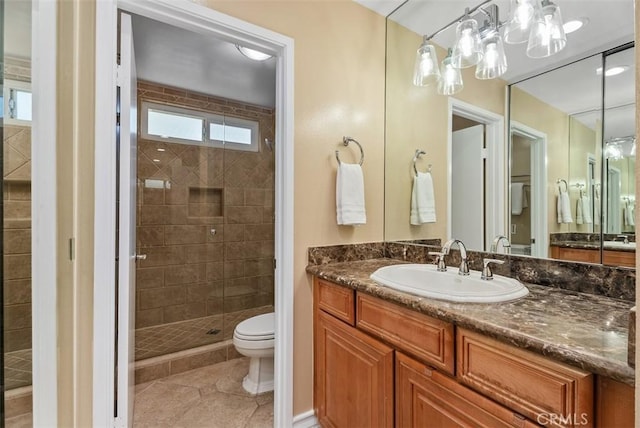 2168 N Agate St, Orange, CA 92867 - full bath with a shower stall, vanity, and tile patterned floors