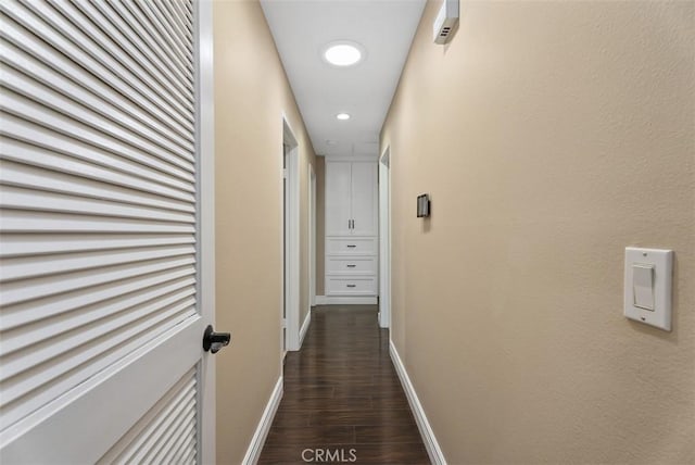2168 N Agate St, Orange, CA 92867 - hall with dark wood-style floors and recessed lighting