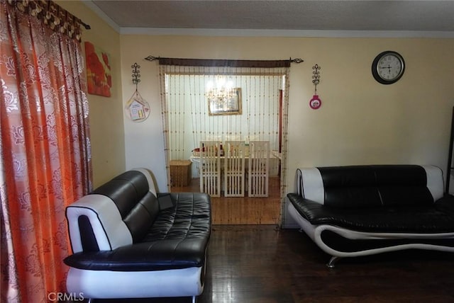 1063 Quarry St, Corona, CA 92879 - living area with wood finished floors and ornamental molding