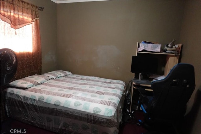 1063 Quarry St, Corona, CA 92879 - bedroom with an office area and crown molding