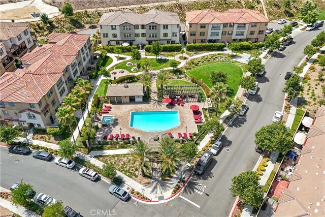 22088 Barrington Way, Saugus, CA 91350 - bird's eye view of a pool
