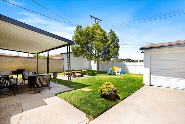 817 Caballo Ave, Glendora, CA 91740 - fenced backyard featuring a patio area, outdoor lounge area, and a playground