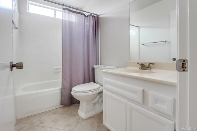3694 Branch Ct, Oceanside, CA 92058 - bathroom featuring shower / tub combo, vanity, and tile patterned floors