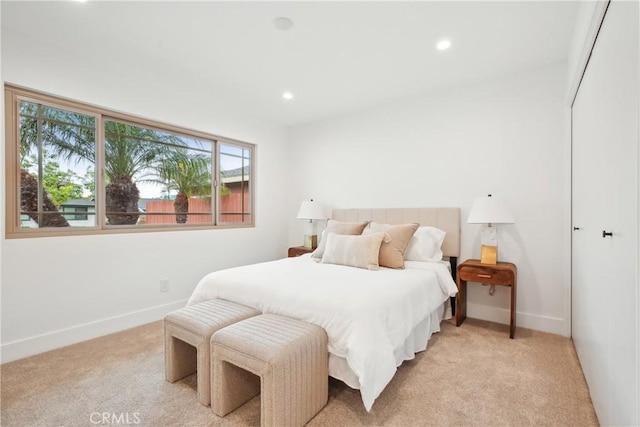 1147 Charleston St, Costa Mesa, CA 92626 - bedroom with light carpet and recessed lighting