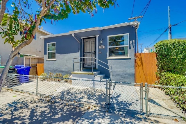 730 S 31st St, San Diego, CA 92113 - view of front of home featuring stucco siding, a gate, and a fenced front yard