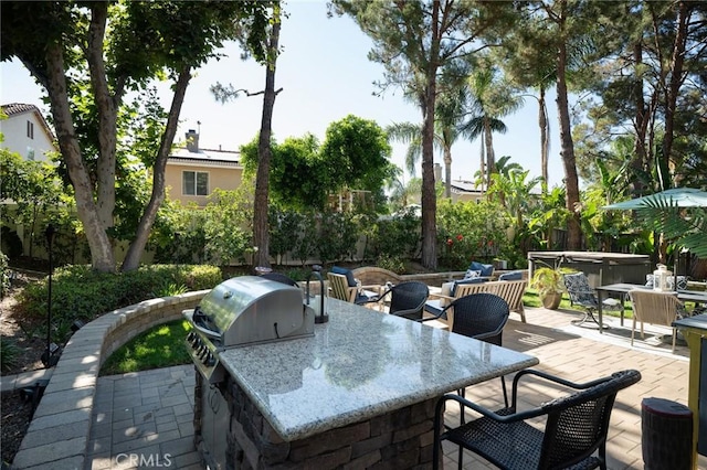 2350 Claudia St, Corona, CA 92882 - view of patio / terrace featuring area for grilling and a hot tub