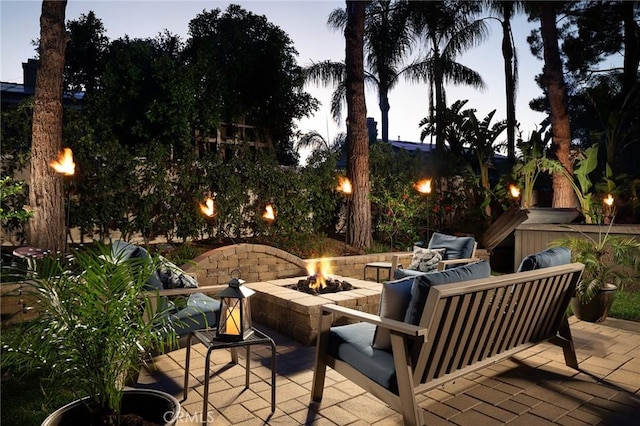 2350 Claudia St, Corona, CA 92882 - wooden deck featuring a fire pit and a patio area