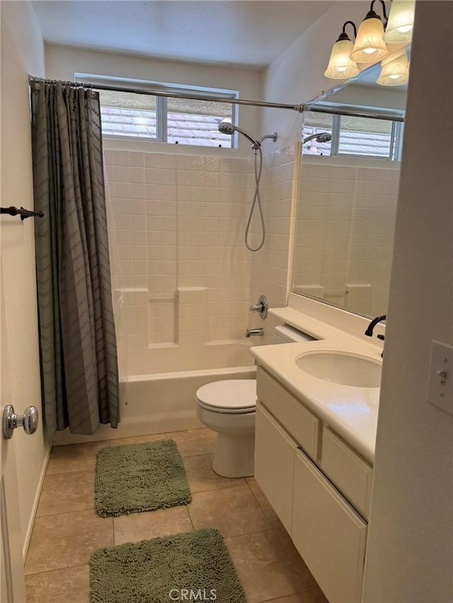 9 Greenwich Ct, Aliso Viejo, CA 92656 - full bath featuring shower / tub combo with curtain, vanity, and tile patterned floors
