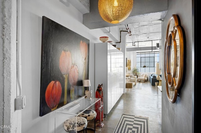 315 E 8th St Unit 301, Los Angeles, CA 90014 - hallway with finished concrete floors