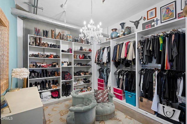 315 E 8th St Unit 301, Los Angeles, CA 90014 - walk in closet with a chandelier